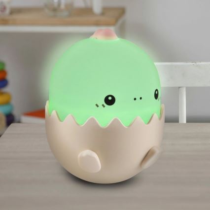 LED RGBW Дитяча сенсорна лампа з регулюванням яскравості BABY DINO LED/0,75W/5V USB 1200 mAh рожевий