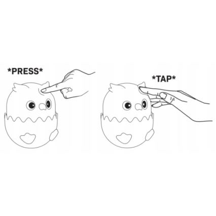 LED RGBW Дитяча сенсорна лампа з регулюванням яскравості OWL LED/1W/5V USB 1200 mAh сова рожевий