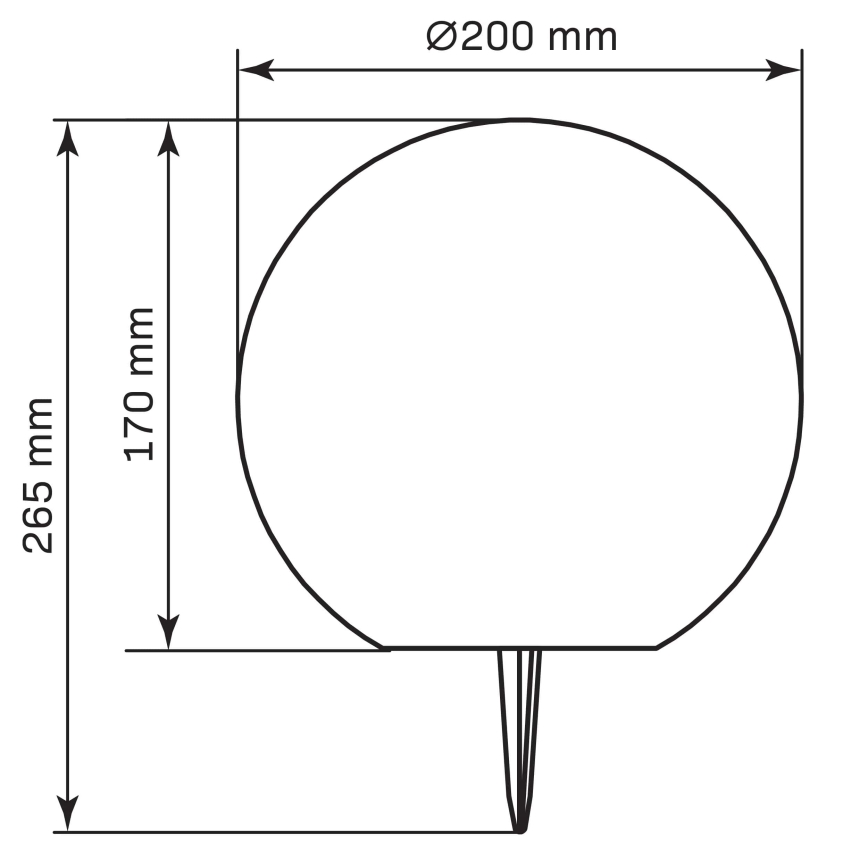 LED RGBW Лампа на сонячній батареї BALL LED/3,2V діаметр 20 см IP65 + пульт дистанційного керування