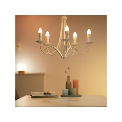 LED RGBW Лампочка з регулюванням яскравості C37 E14/4,9W/230V 2200-6500K CRI 90 Wi-Fi -WiZ