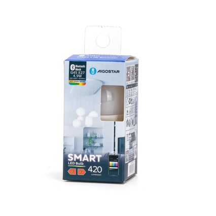 Світлодіодна RGBW лампочка з регулюванням яскравості MESH Smart G45 E27/4,9W/230V 2700-6500K - Aigostar