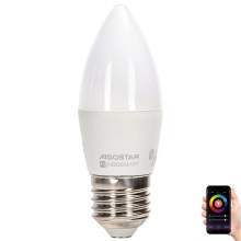 LED RGBW Лампочка C37 E27/4,9W/230V 2700-6500K - Aigostar