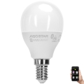 LED RGBW Лампочка G45 E14/4,9W/230V 2700-6500K - Aigostar
