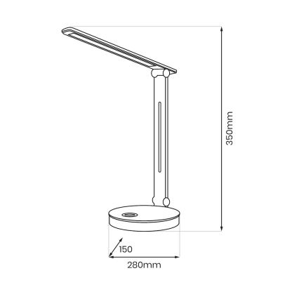 LED RGBW Настільна лампа BRUNO LED/5W/5V 3000/4500/6000K чорний