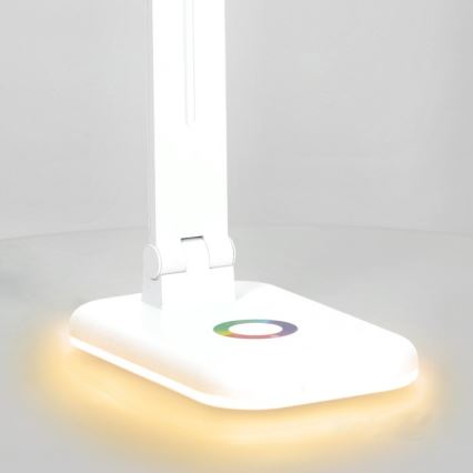 LED RGBW Настільна лампа з регулюванням яскравості NOBLITE LED/7W/5V 3000/4000/6500K білий