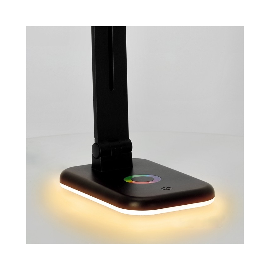 LED RGBW Настільна лампа з регулюванням яскравості NOBLITE LED/7W/5V 3000/4000/6500K чорний