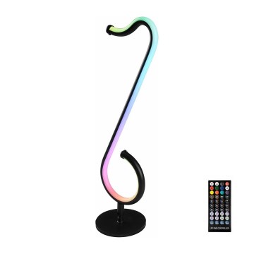 LED RGBW Настільна лампа з регулюванням яскравості NUTKA LED/15W/5V чорний + пульт дистанційного керування