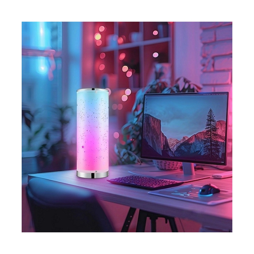 LED RGBW Настільна лампа з регулюванням яскравості STELLA MINI LED/5W/5V + пульт дистанційного керування