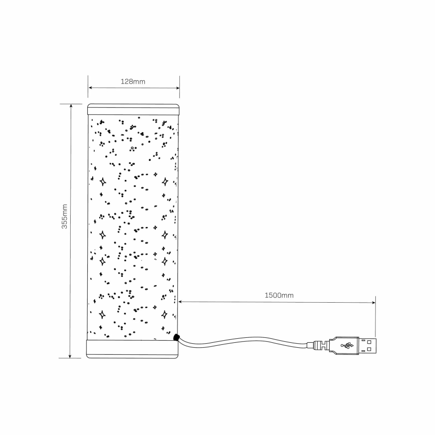 LED RGBW Настільна лампа з регулюванням яскравості STELLA MINI LED/5W/5V + пульт дистанційного керування