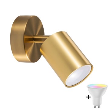 LED RGBW настінний точковий світильник з регульованою яскравістю GOLDI 1xGU10/6,5W/230V 2700-6500K Wi-Fi золотистий