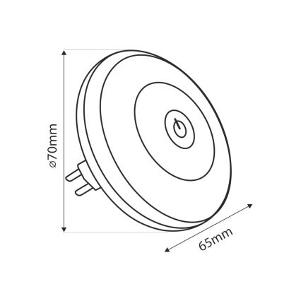 LED RGBW Нічний світильник LED/1W/230V білий