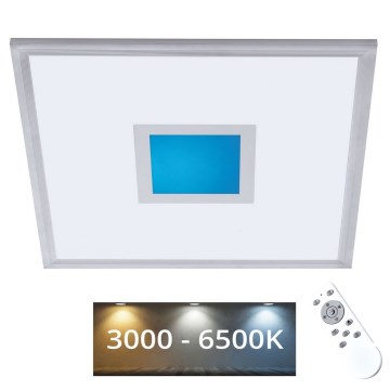 LED RGBW Панель з регулюванням яскравості LED/24W/230V 3000-6500K + пульт дистанційного керування