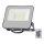 LED RGBW Прожектор з регулюванням яскравості LED/30W/230V IP65 сірий + пульт дистанційного керування
