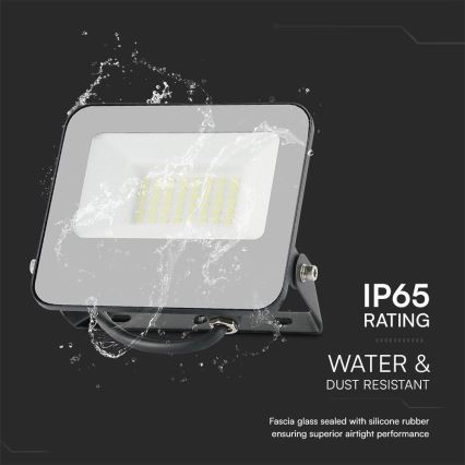 LED RGBW Прожектор з регулюванням яскравості LED/30W/230V IP65 сірий + пульт дистанційного керування