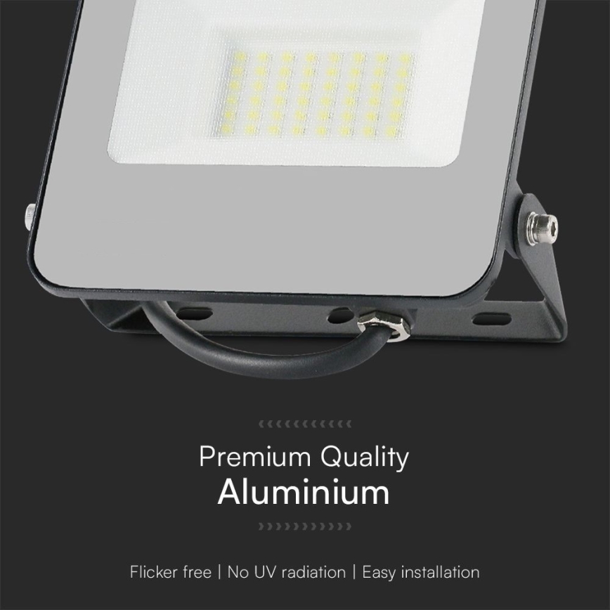 LED RGBW Прожектор з регулюванням яскравості LED/30W/230V IP65 сірий + пульт дистанційного керування