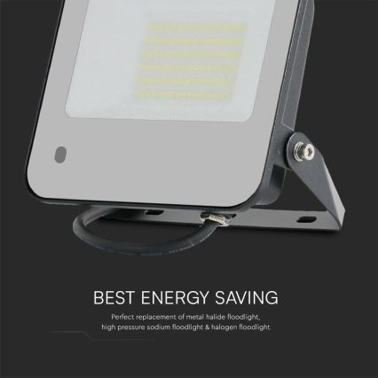 LED RGBW Прожектор з регулюванням яскравості LED/50W/230V IP65 сірий + пульт дистанційного керування