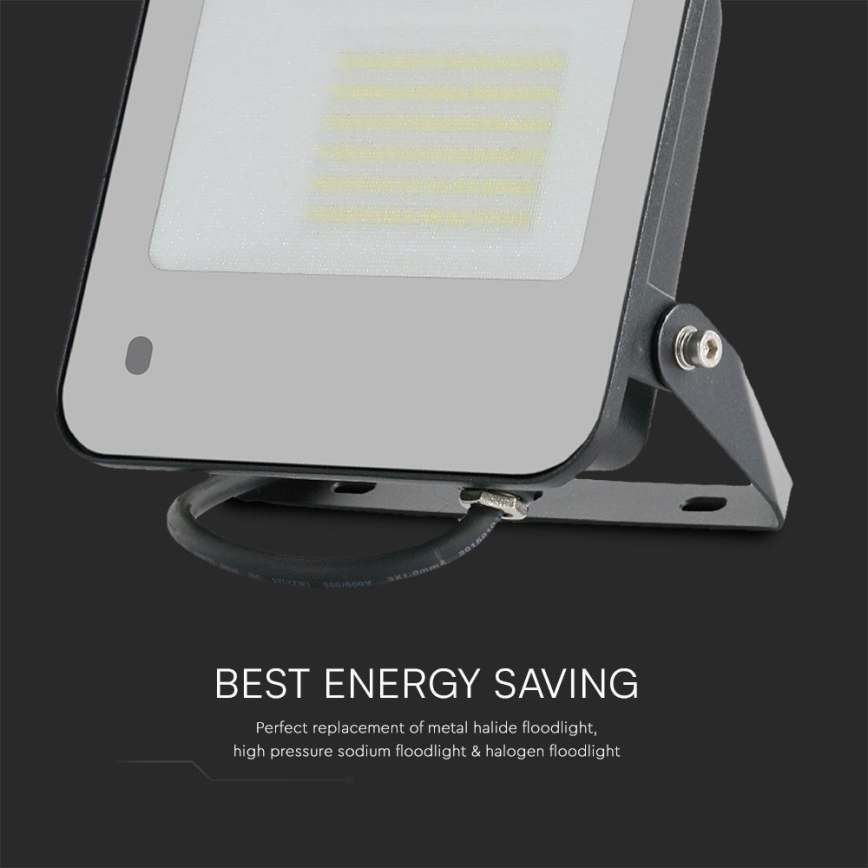 LED RGBW Прожектор з регулюванням яскравості LED/50W/230V IP65 сірий + пульт дистанційного керування