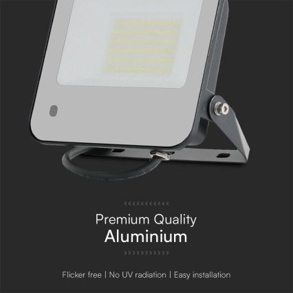 LED RGBW Прожектор з регулюванням яскравості LED/50W/230V IP65 сірий + пульт дистанційного керування