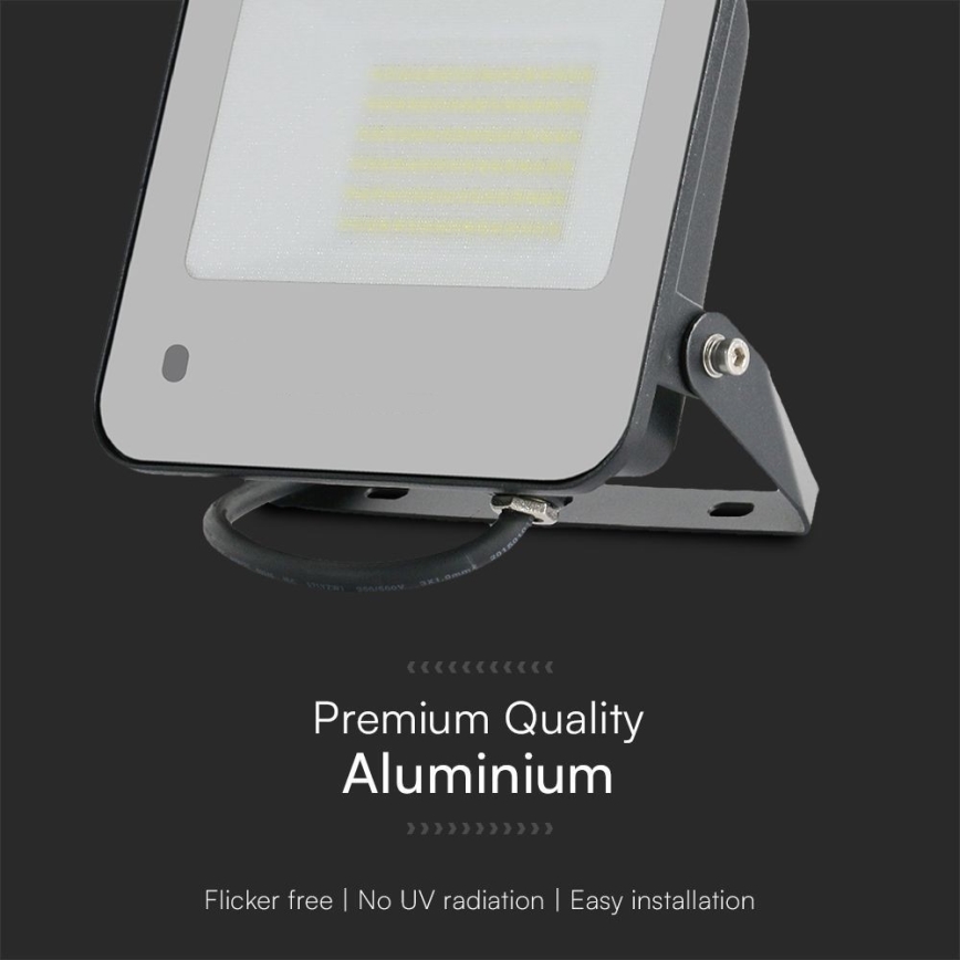 LED RGBW Прожектор з регулюванням яскравості LED/50W/230V IP65 сірий + пульт дистанційного керування