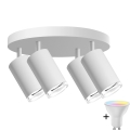 LED RGBW Регулируемый светильник для ванной TURYN 4xGU10/6,5W/230V 2700-6500K Wi-Fi IP44 белый