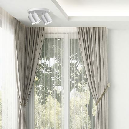 LED RGBW Регулируемый светильник для ванной TURYN 4xGU10/6,5W/230V 2700-6500K Wi-Fi IP44 белый