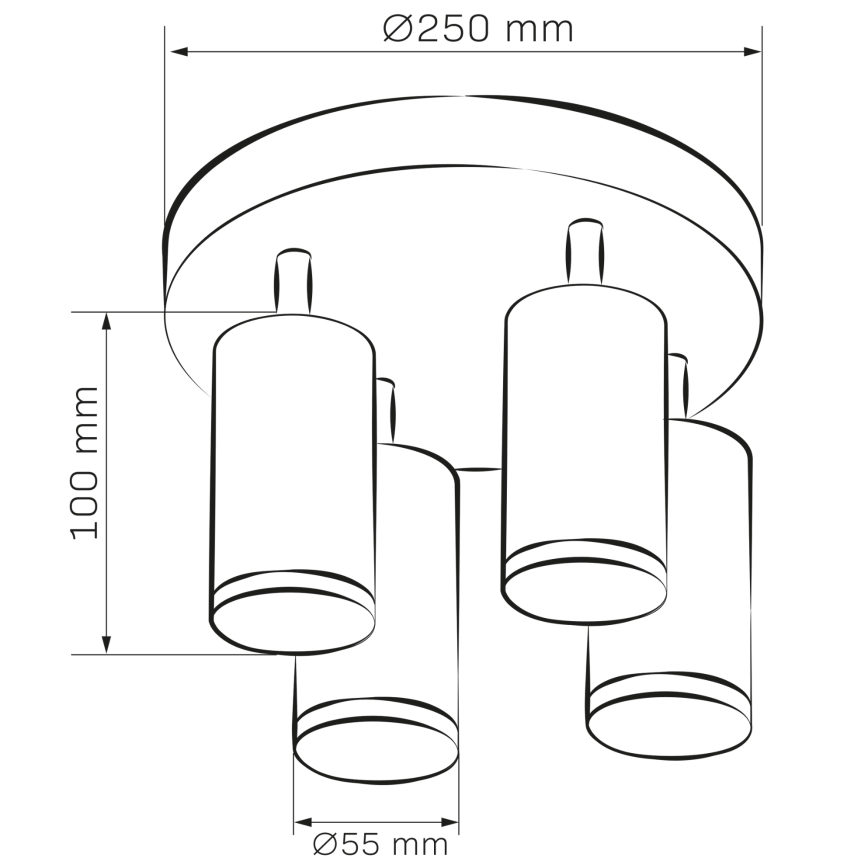 LED RGBW Регулируемый светильник для ванной TURYN 4xGU10/6,5W/230V 2700-6500K Wi-Fi IP44 белый
