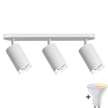 LED RGBW С dimmable ванной точечный светильник TURYN 3xGU10/6,5W/230V 2700-6500K Wi-Fi IP44 белый