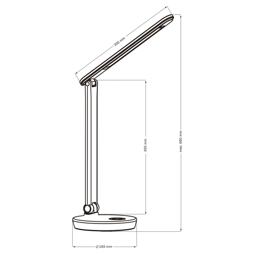 LED RGBW Сенсорна настільна лампа з регулюванням яскравості NEPTUN LED/7W/230V білий