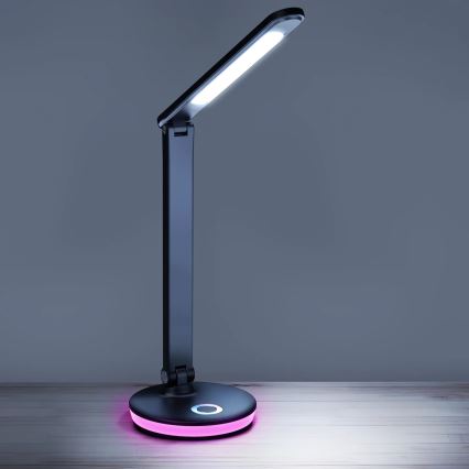 LED RGBW Сенсорна настільна лампа з регулюванням яскравості NEPTUN LED/7W/230V чорний