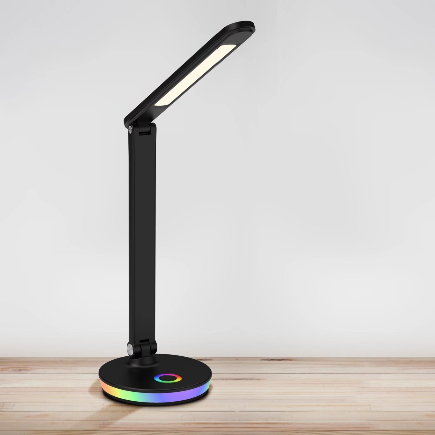 LED RGBW Сенсорна настільна лампа з регулюванням яскравості NEPTUN LED/7W/230V чорний