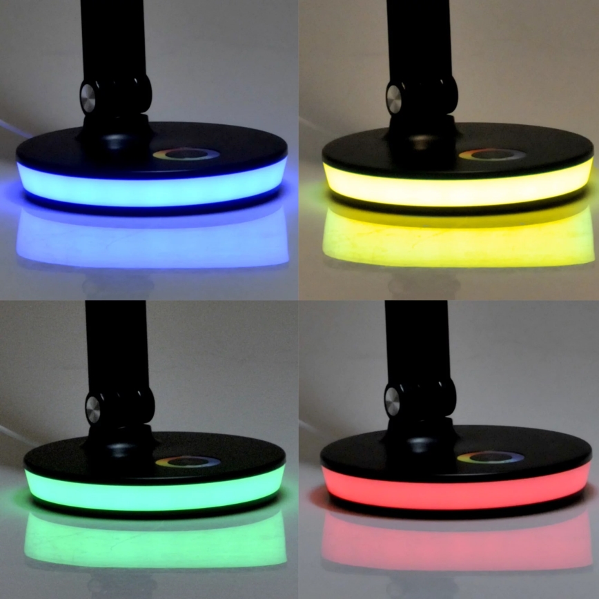 LED RGBW Сенсорна настільна лампа з регулюванням яскравості NEPTUN LED/7W/230V чорний