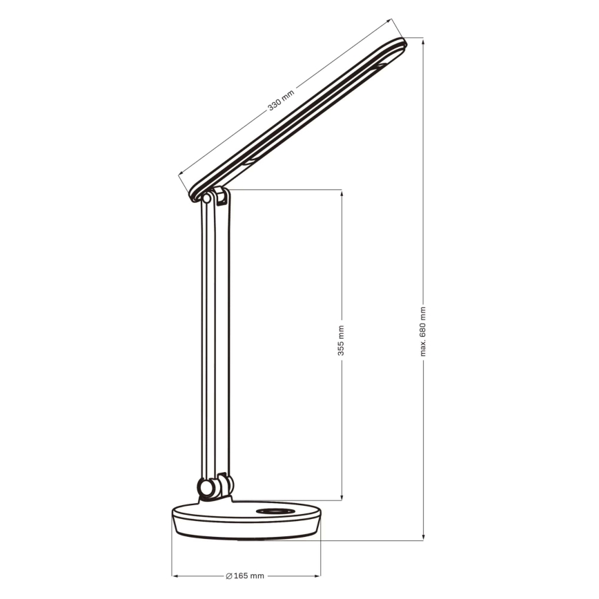 LED RGBW Сенсорна настільна лампа з регулюванням яскравості NEPTUN LED/7W/230V чорний