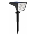 LED RGBW солнечный светильник с датчиком LED/3,7 В IP54 1200 мА·ч черный