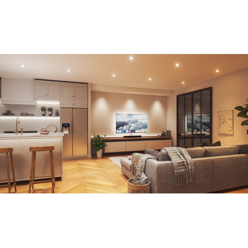 Nanoleaf - LED RGBW Стельовий вбудований світильник з регулюванням яскравості ESSENTIALS LED/6W/230V 2700-6500K CRI 90 Wi-Fi