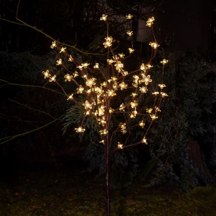 LED RGBW Світильник на сонячній батареї TREE LED/0,1W/1,2V 600 mAh IP44 коричневий