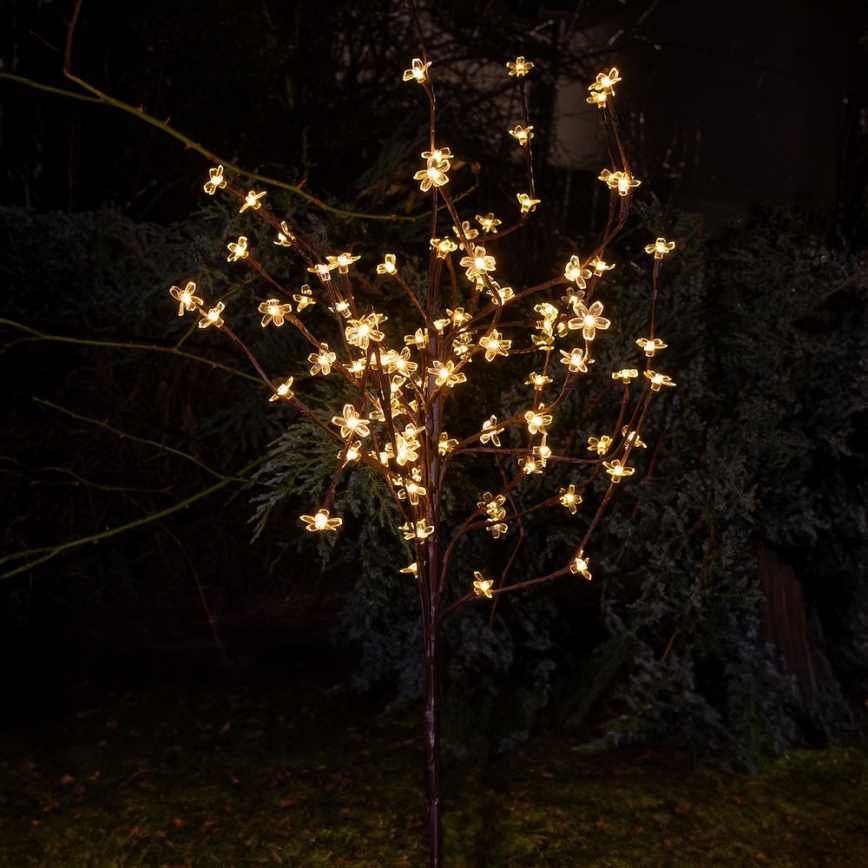 LED RGBW Світильник на сонячній батареї TREE LED/0,1W/1,2V 600 mAh IP44 коричневий