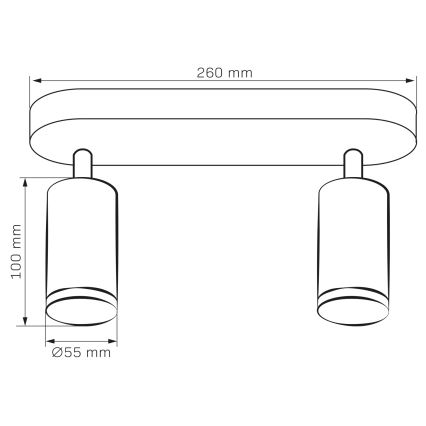 LED RGBW затемнюваний точковий світильник для ванної кімнати TURYN 2xGU10/6W/230V 3000K IP44 білий + пульт дистанційного керування