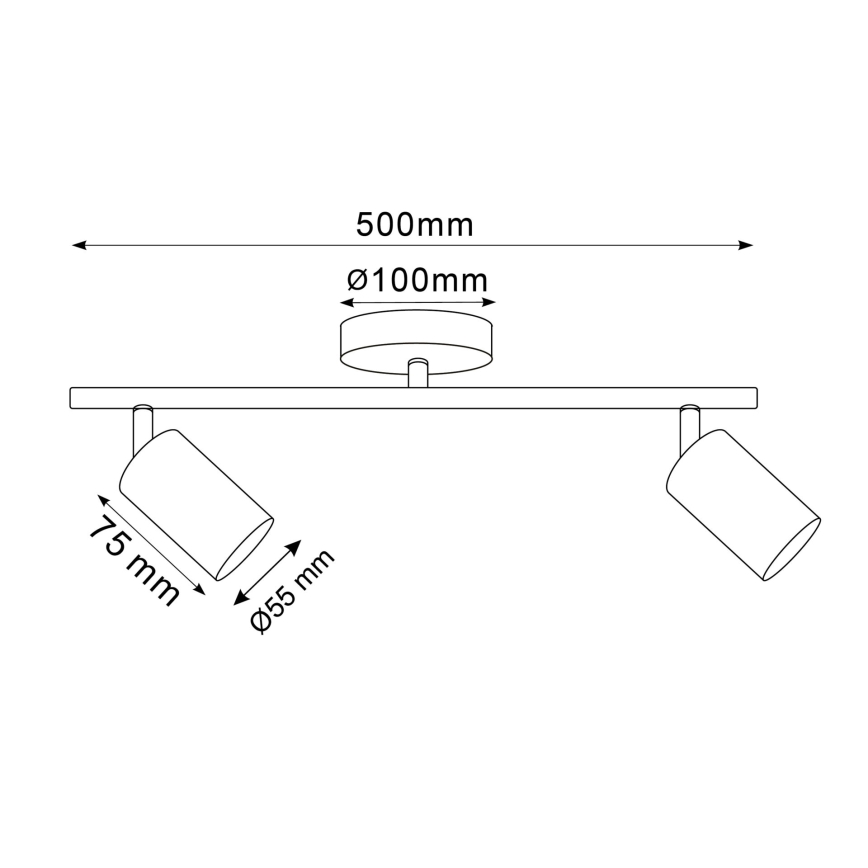 LED RGBW затемнюваний точковий світильник GOLDI 2xGU10/6,5W/230V 2700-6500K Wi-Fi золотий