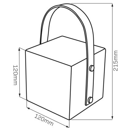 LED RGBW Уличный светильник MAJORKA LED/0,5W/5V USB 1200 mAh IP44 белый