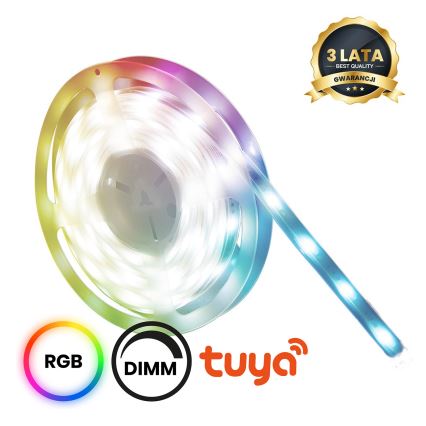 Світлодіодна RGBW стрічка для ванної кімнати, регульована, LED/7,5 Вт/12 В IP65, 3 м, Wi-Fi Tuya