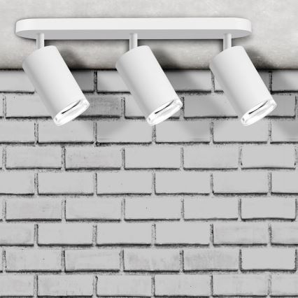 LED RGBW димований точковий світильник для ванної кімнати TURYN 3xGU10/6,5W/230V 2700-6500K Wi-Fi IP44 білий