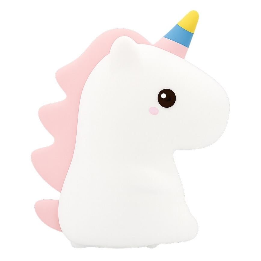 Нічник для дітей UNICORN LED RGBW — сенсорний, затемнюваний, перезаряджуваний (1W/5V, 1200 mAh)
