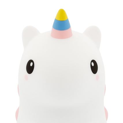 Нічник для дітей UNICORN LED RGBW — сенсорний, затемнюваний, перезаряджуваний (1W/5V, 1200 mAh)