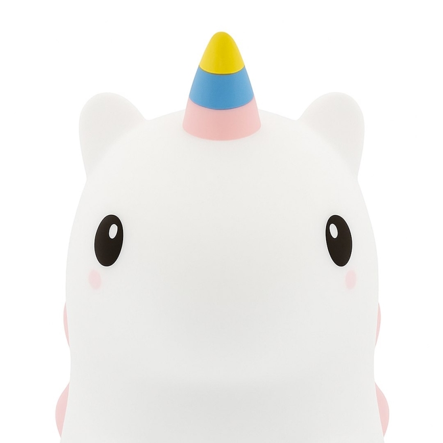 Нічник для дітей UNICORN LED RGBW — сенсорний, затемнюваний, перезаряджуваний (1W/5V, 1200 mAh)