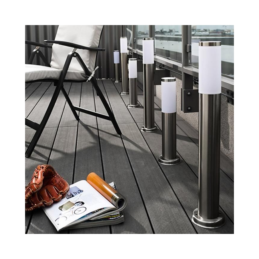 LED RGBW зовнішня лампа LIVIA з регулюванням яскравості 1xE27/6,5W/230V 2700-6500K Wi-Fi 45 cm IP44 срібляста