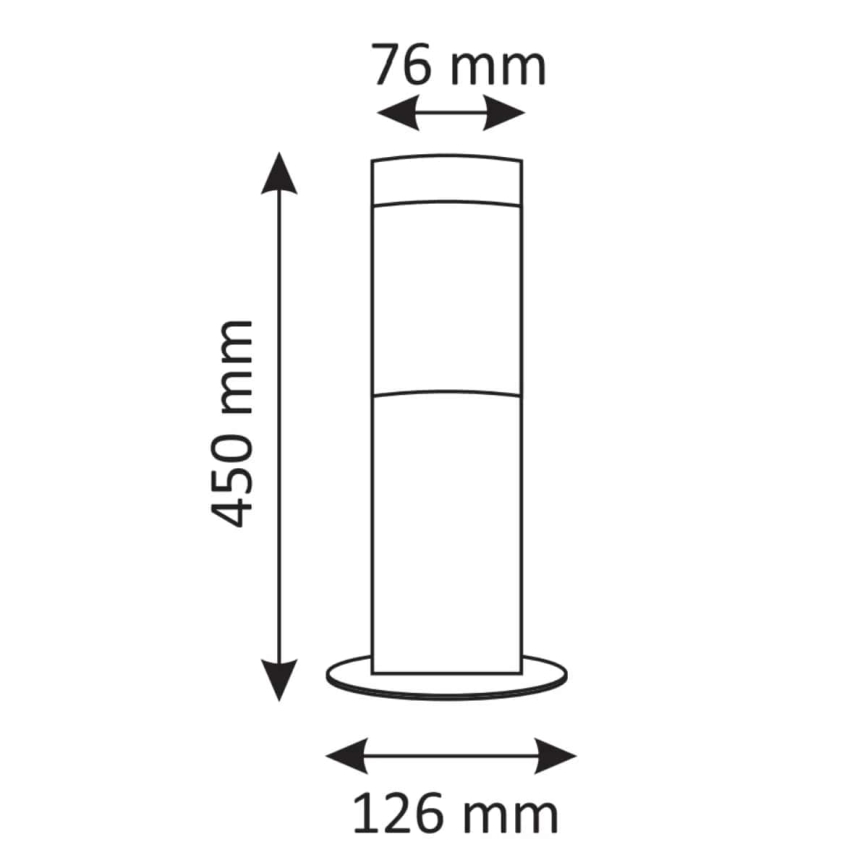 LED RGBW зовнішня лампа LIVIA з регулюванням яскравості 1xE27/6,5W/230V 2700-6500K Wi-Fi 45 cm IP44 срібляста