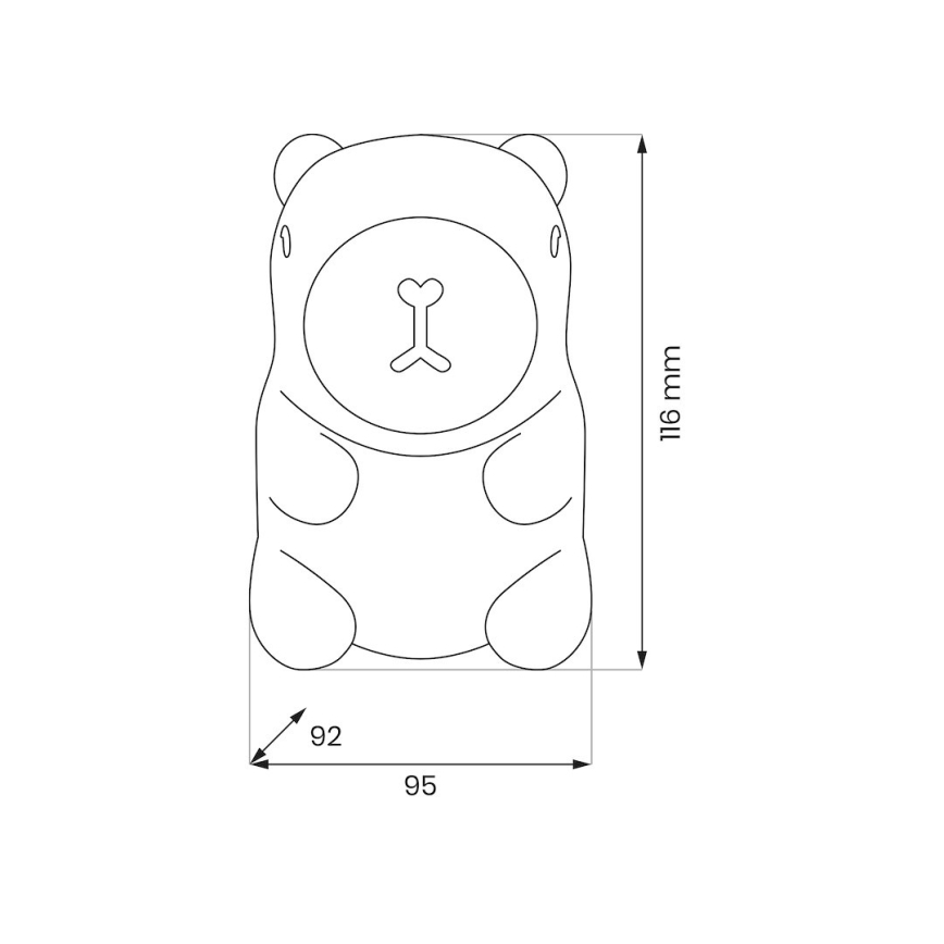LED RGBW димований перезаряджуваний сенсорний дитячий нічник KAPYBARA LED/0,45W/5V 800 mAh