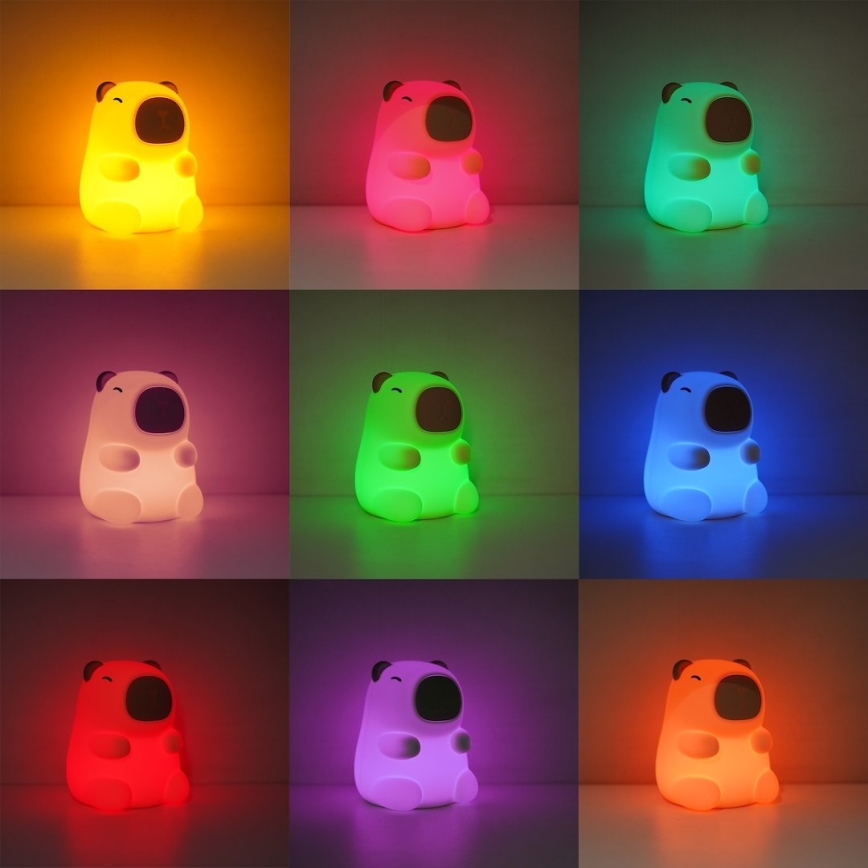 LED RGBW димований перезаряджуваний сенсорний дитячий нічник KAPYBARA LED/0,45W/5V 800 mAh