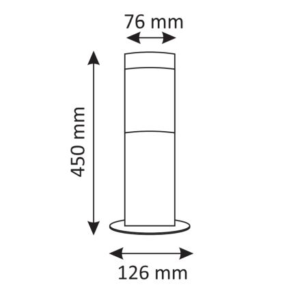 LED RGBW регульований зовнішній світильник OSLO 1xE27/6,5W/230V 2700-6500K Wi-Fi 45 cm IP44 антрацит