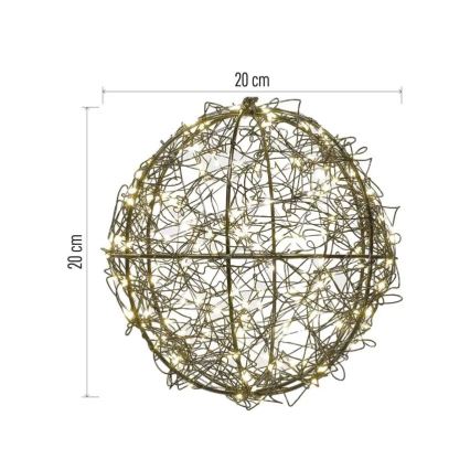 LED-різдвяна декорація — 200 світлодіодів, 230 V, діаметр 20 см